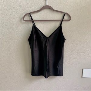 Zara Black Satin-like Sleeveless top